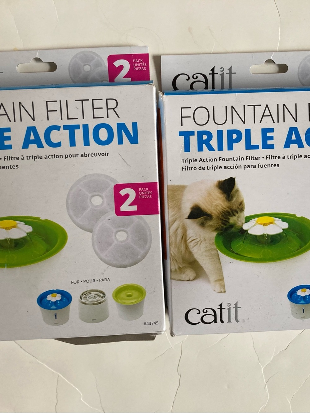 Pet cat water fountain filters Catit lot of two new